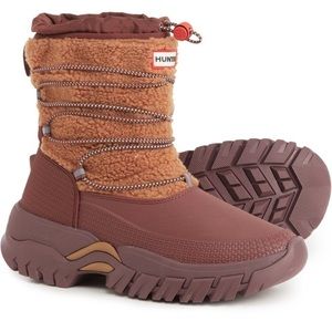 Hunter Wanderer Short Sherpa Snow Boot Size 6
